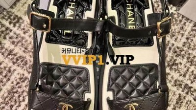#폭스샵 샤넬 퀄팅 양가죽 벨크로 스트랩 샌들 검수사진✔ ☆☆☆☆☆