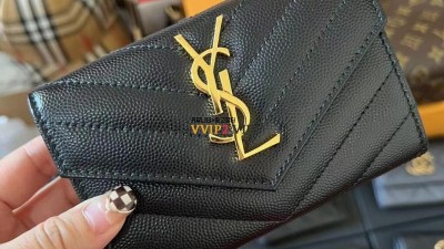 #무역 생로랑 YSL 엔벨톱 캐비어 카드지갑 414404 SIZE 13*9cm # 정품가죽 검수사진 ☆☆☆☆☆