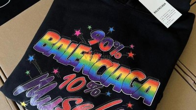 발렌시아가 로고 프린트 후드 티셔츠 검수사진✔ ☆☆☆☆☆
