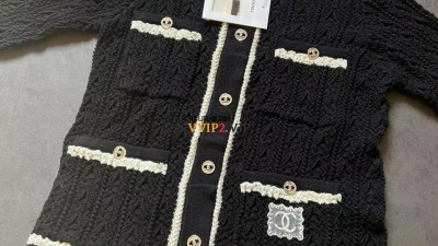 샤넬 CHANEL 24P 넥카라 CC로고 포켓 가디건 P76869 검수사진 ☆☆☆☆☆ #타지아