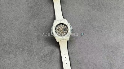 위블로 빅뱅 유니코 42MM 화이트 세라믹 BBF 1:1 베스트 에디션 스켈레톤 다이얼 러버 화이트 블랙 스트랩 A1280 V2 검수사진 #BBF공장