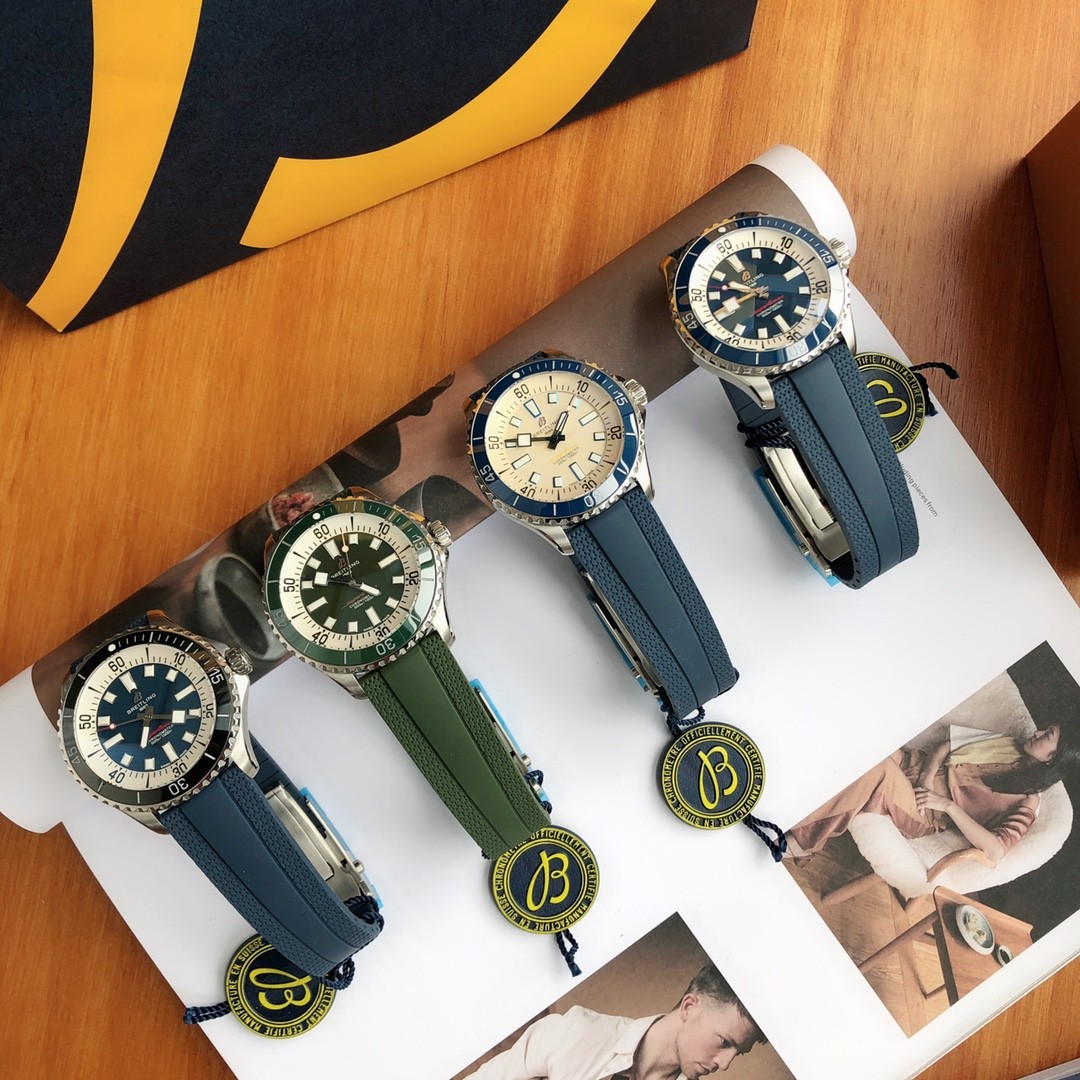 #신공장 브라이틀링(Breitling) 슈퍼오션 3 44MM + SW200 오토메틱 무브먼트 A17376211L2S1 1606098 ☆☆☆☆☆