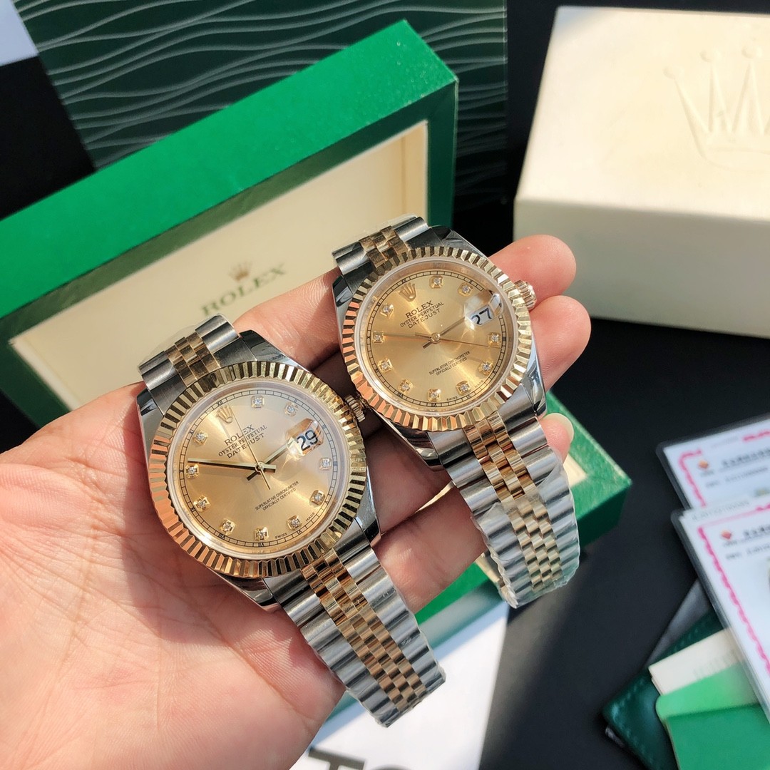 #신공장 로렉스 롤렉스 ROLEX 데이저스트 41MM + 18K 리얼 포금 옐로우골드 + ETA2824 오토메틱 무브먼트 / 로렉스 롤렉스 ROLEX 데이저스트 36MM + 18K 리얼 옐로우골드 + 천연다이아몬드세팅 + ETA2671 오토메틱무브먼트 ☆☆☆☆☆