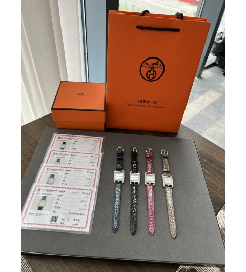 에르메스 Hermes 케이브 코드 워치 23*23MM + 리얼다이아몬드세팅 + ETA 스위스 쿼츠무브먼트 ☆☆☆☆☆ #신공장