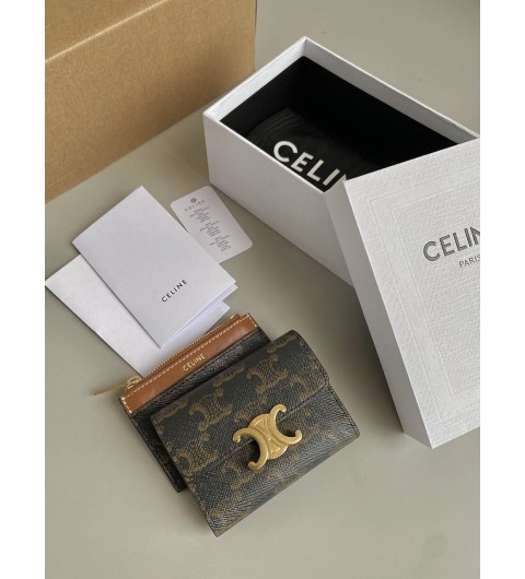 셀린느 CELINE 트리오페 컴팩트 반지갑 SIZE 9.5*7.5*3cm ☆☆☆☆☆