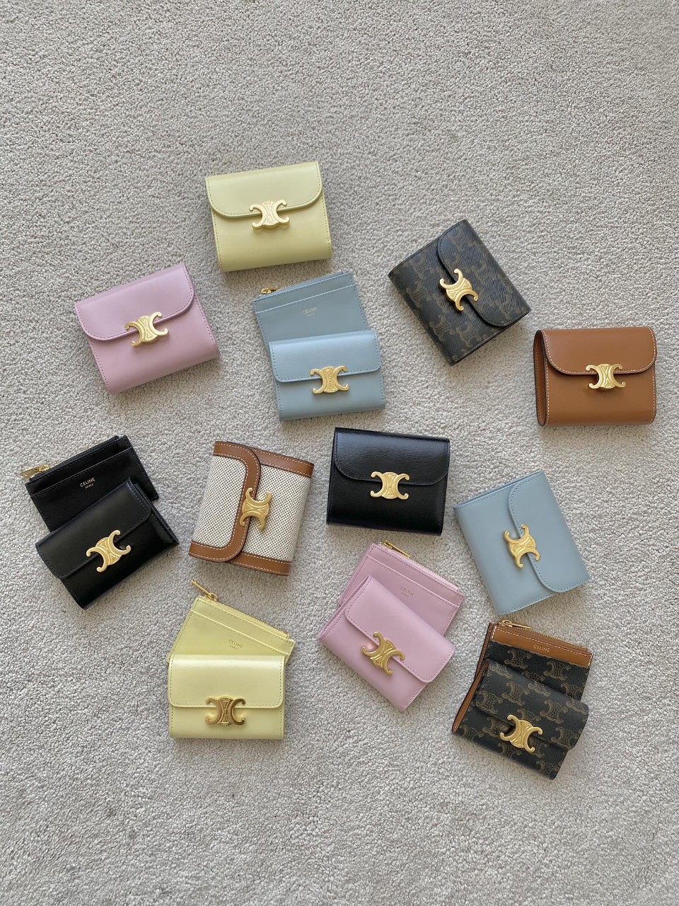 셀린느 CELINE 트리오페 플랫 반지갑 SIZE 10.5*9*3.3cm ☆☆☆☆☆