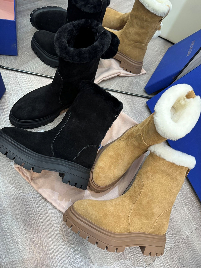 스튜어트 와이츠먼 Stuart Weitzman 퍼 앵글부츠 스노우부츠 SIZE 35~39 @ 굽 5cm ☆☆☆☆☆