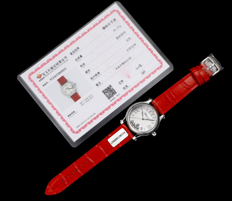 쇼파드 Chopard 해피스포츠 여성시계 @ 36MM + 다이아몬드 + ETA-955.112 쿼츠무브먼트 + 악어가죽스트랩 ☆☆☆☆☆ #신공장