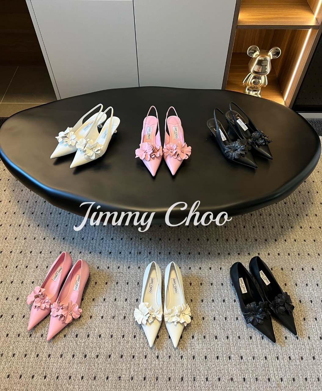 지미추 Jimmy Choo 플라워 펌프스 힐 SIZE 35~40 @ 굽 4.5cm ☆☆☆☆☆