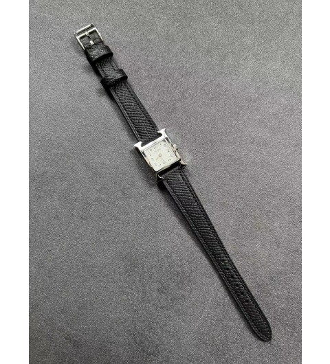 에르메스 HERMES H아워 TPM 앱송 블랙 은장 W037894WW00 엑스스몰 @ 17MM + 스위스 쿼츠 무브먼트 ☆☆☆☆☆ #신공장