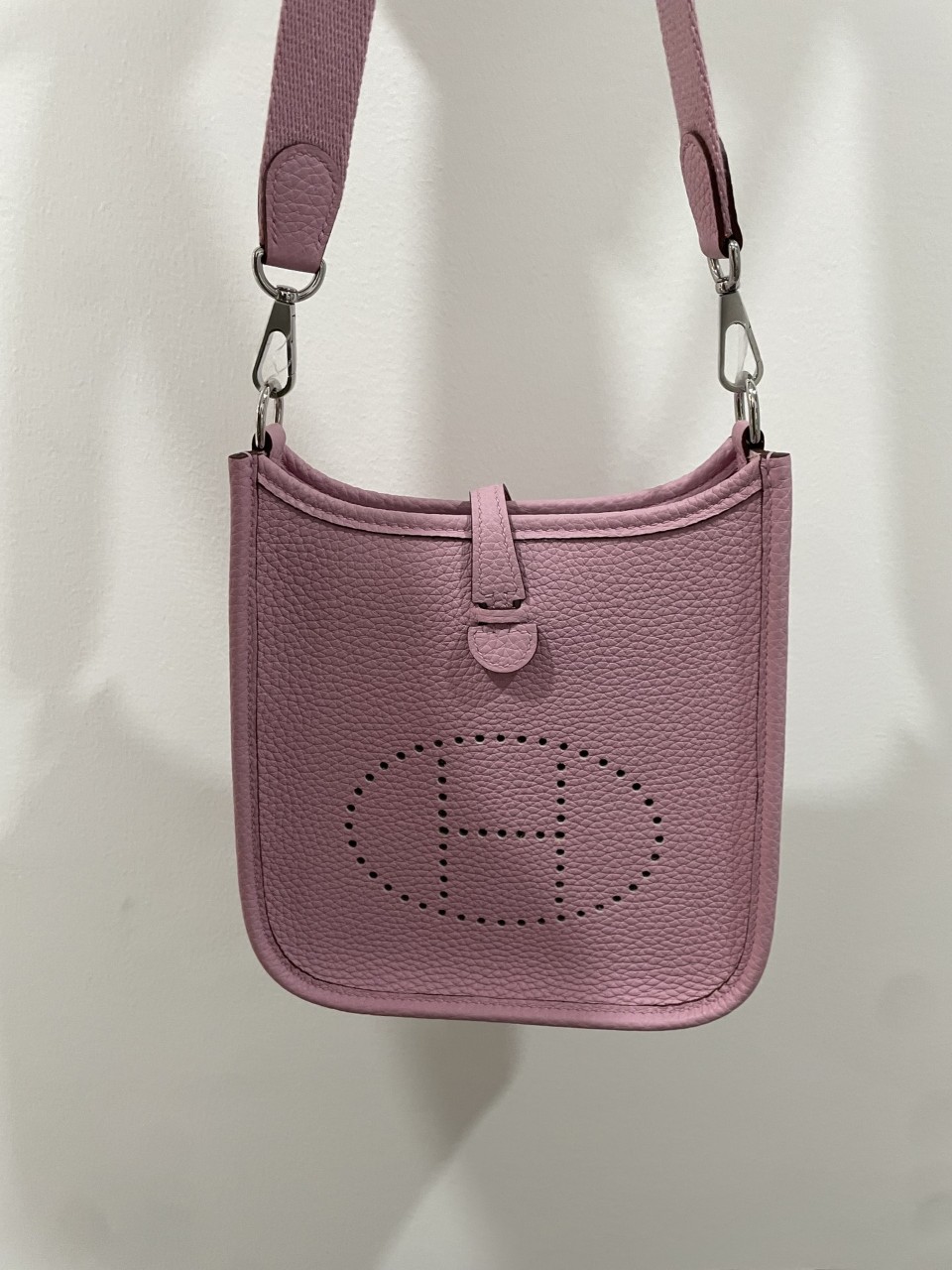 에르메스 HERMES 에블린 16 TPM 핑크 은장 미니 크로스백 ☆☆☆☆☆ #vvip공장