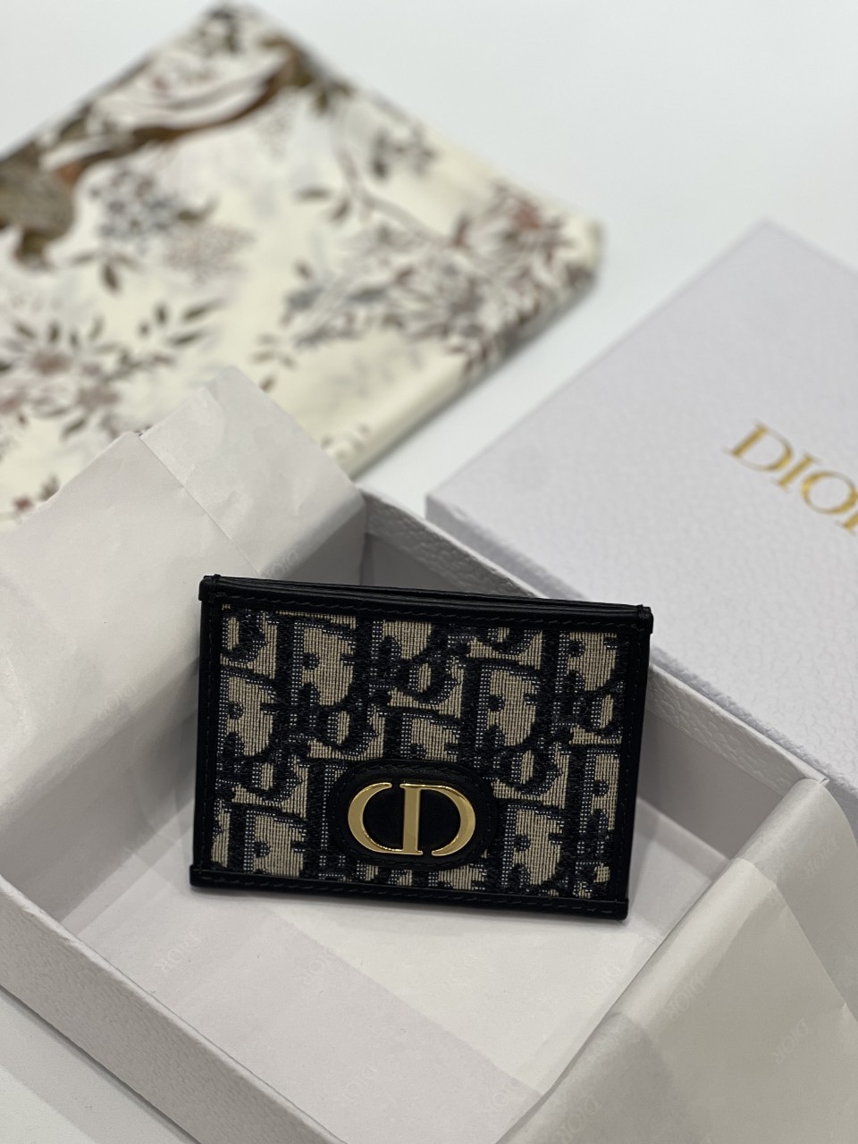 디올 DIOR 30 몽테인 카드 홀더 블루 디올 오블리크 자카드 ☆☆☆☆☆ #여왕샵