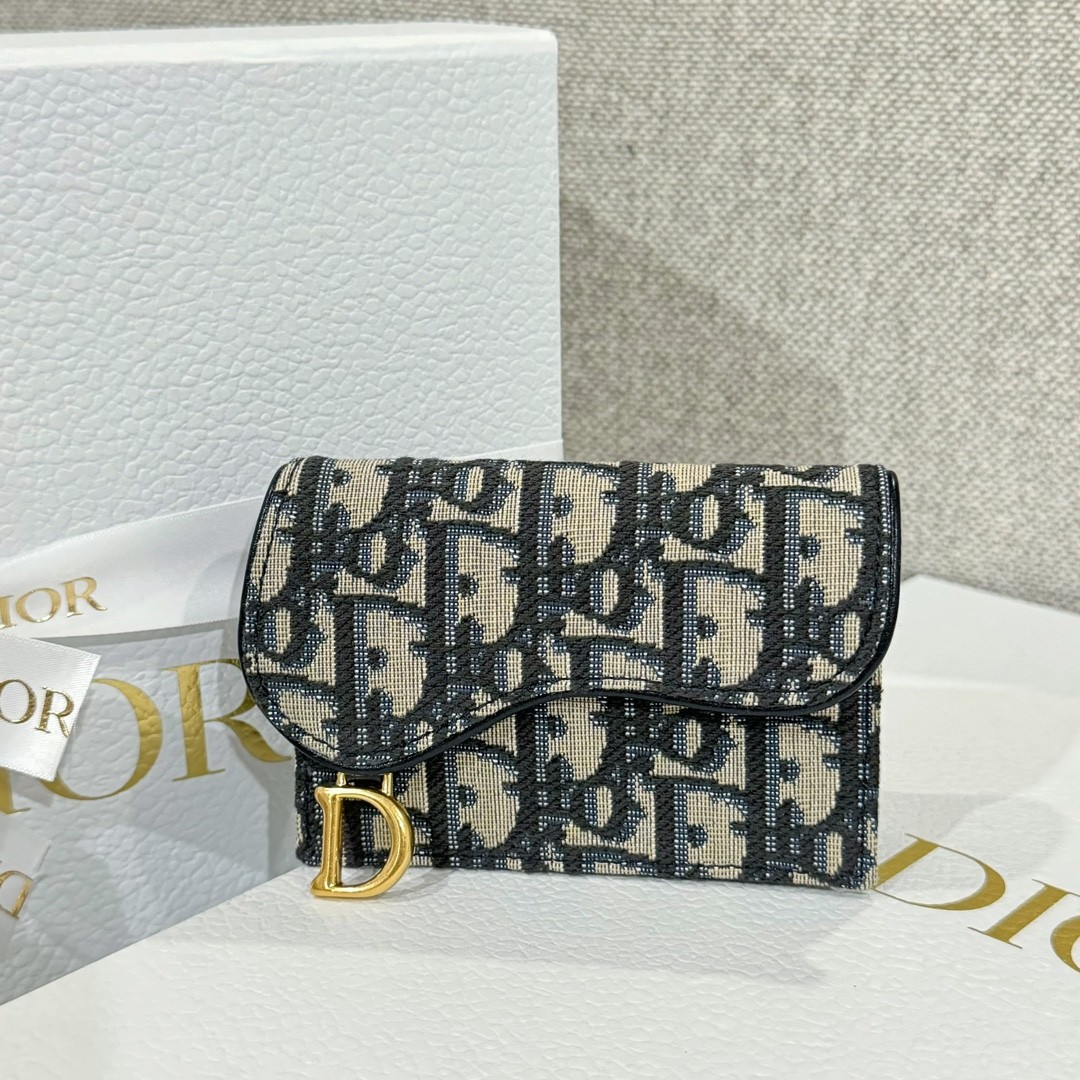 디올 DIOR 오블리크 새들 플랩 카드지갑 블루 S5611CTZQ ☆☆☆☆☆ #여왕샵