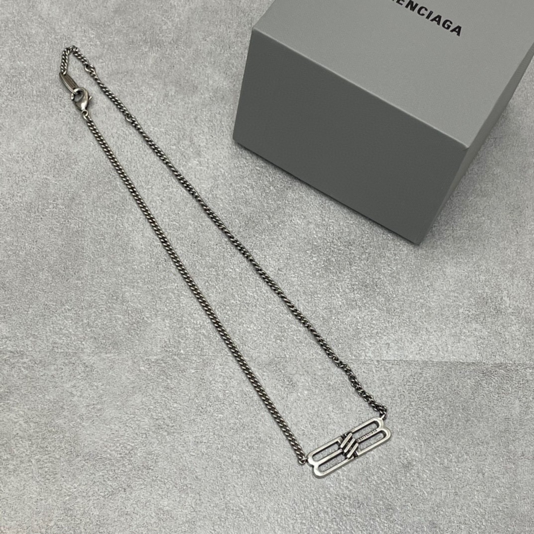 발렌시아가 BALENCIAGA BB 더블로고 라이센스 아이콘 스터드 체인 네크리스 ☆☆☆☆☆ #vvip공장