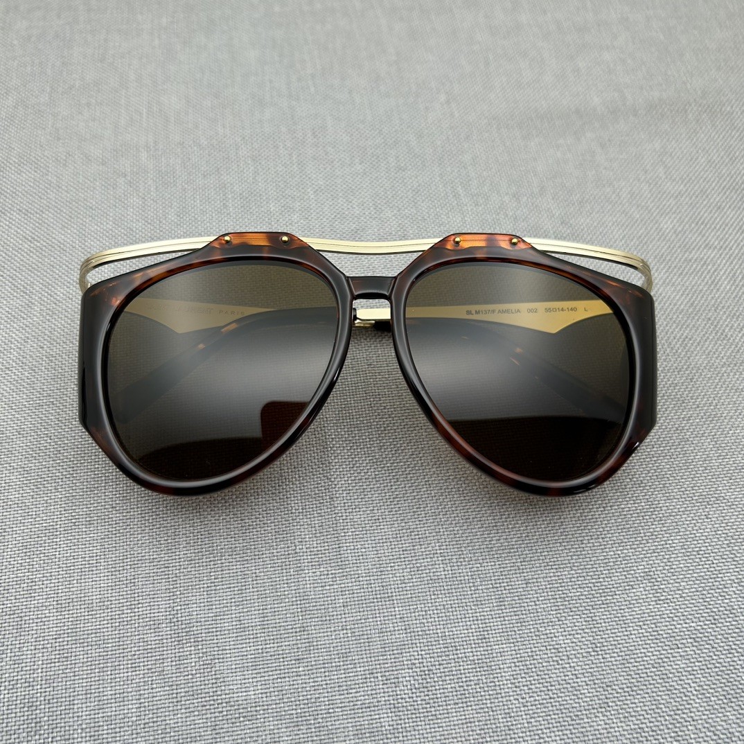 생로랑 SAINT LAURENT 아이웨어SL M137 아멜리아 에비에이터 선글라스 안경 안경테 SLM137AMELIA SIZE 55-14-140 ☆☆☆☆☆ #vvip공장