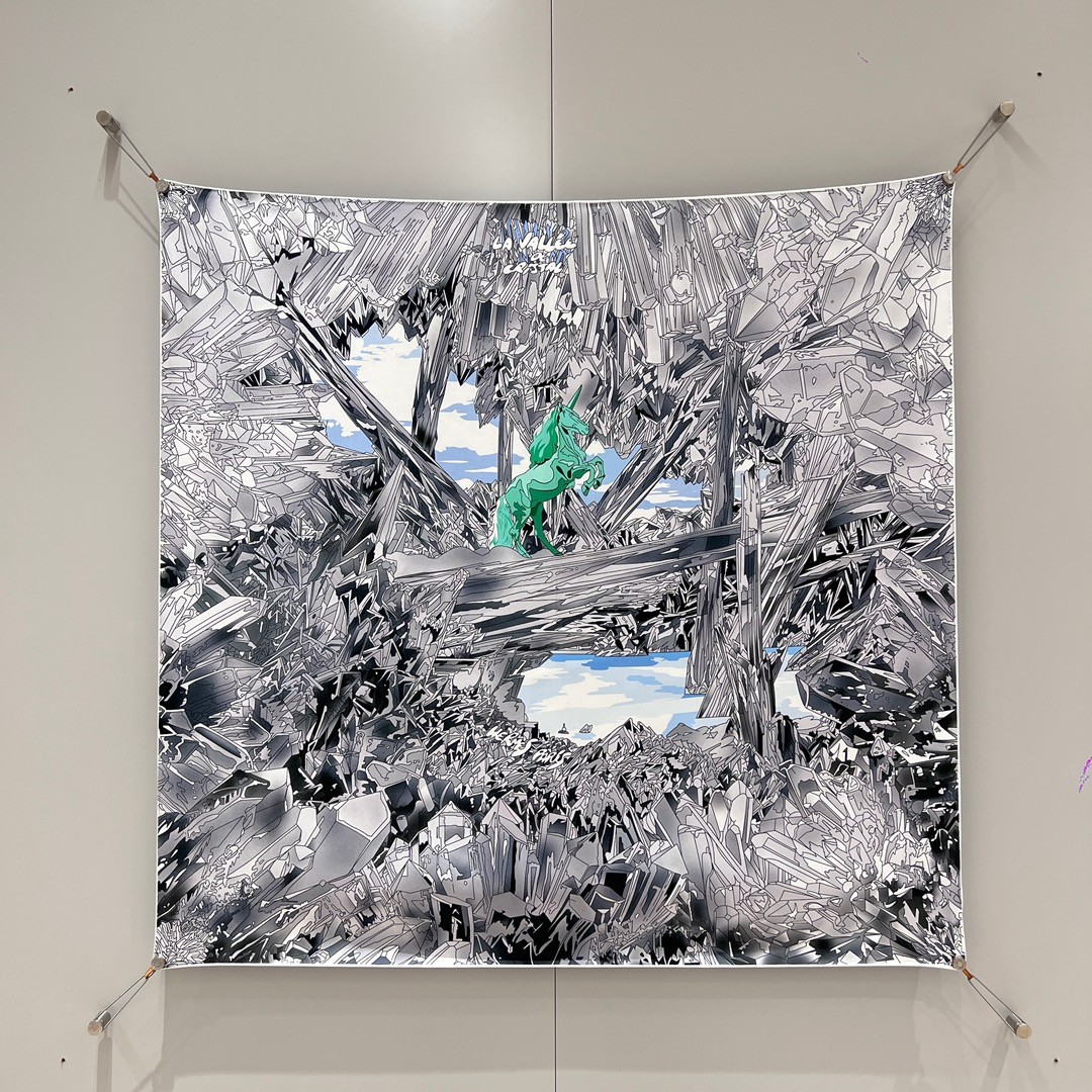 에르메스 HERMES 24 실크 스카프 [사이즈] 90*90cm @ 100% 실크