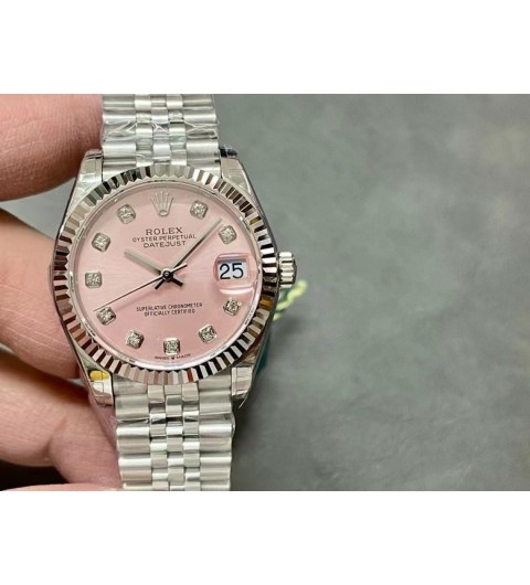 GMF 로렉스 롤렉스 ROLEX 데이저스트 31MM 핑크 로만인덱스 브슬 여성용 278289 31x12MM + 세이코 NH2236 오토메틱 무브먼트 #GM공장