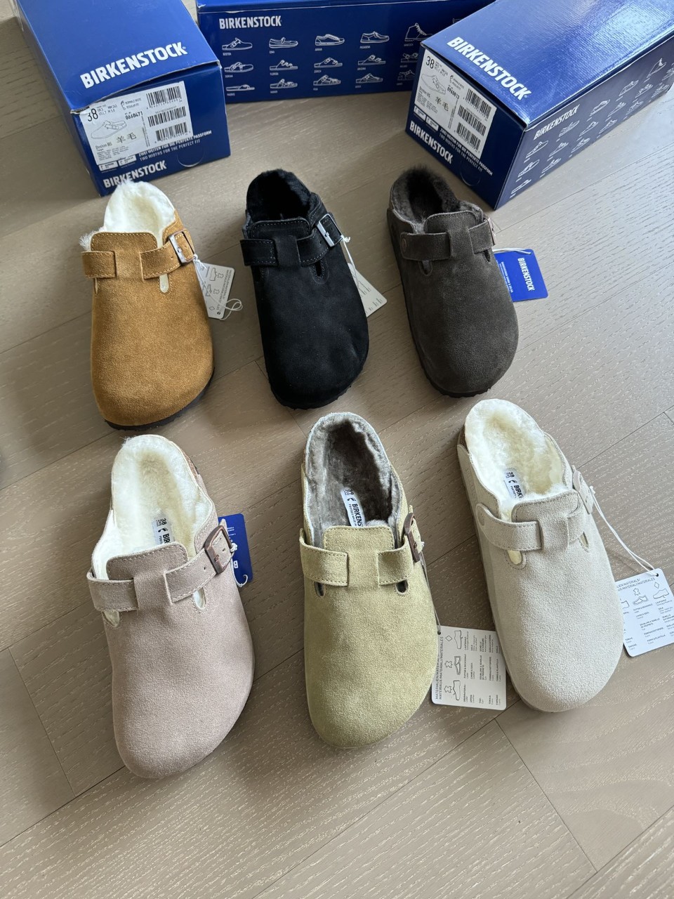 버켄스탁 BIRKENSTOCK 보스턴 퍼 시어링 슬리퍼 [사이즈] 35~44