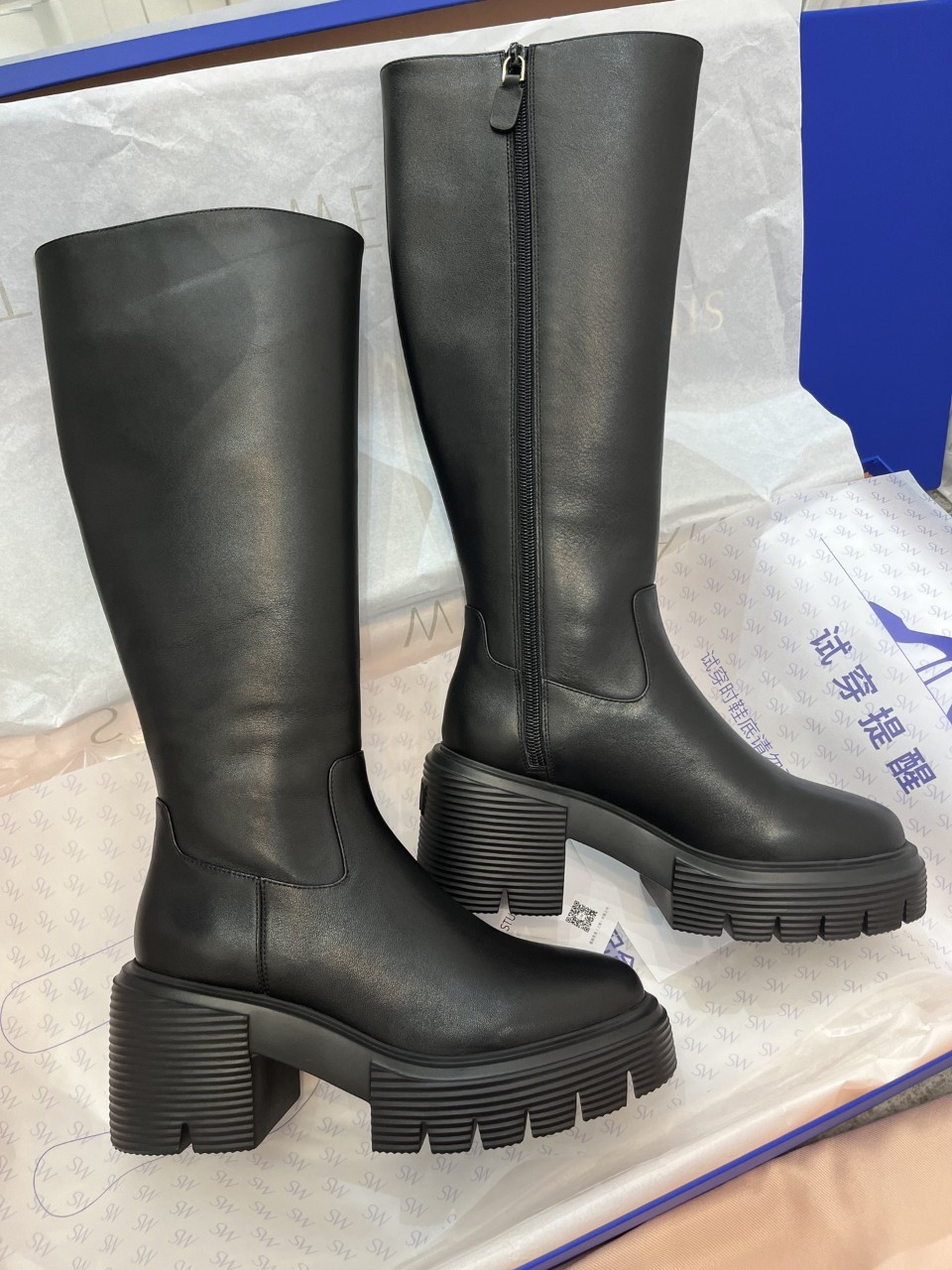 24FW 스튜어트 와이츠먼 부츠 405695 SC725 Black [사이즈] 35~39 @ 굽 6~7cm
