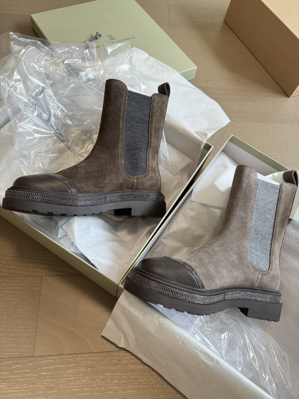 브루넬로 쿠치넬리 Brunello Cucinelli 여성 부츠 앵클부츠 첼시부츠 [사이즈] 35~40 @ 굽 4cm