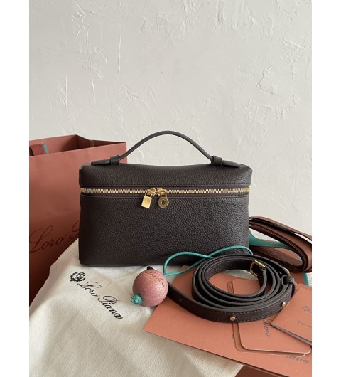 LORO PIANA 로로피아나 엑스트라 포켓 L19 파우치 초코 [사이즈] 19x11x6.5cm