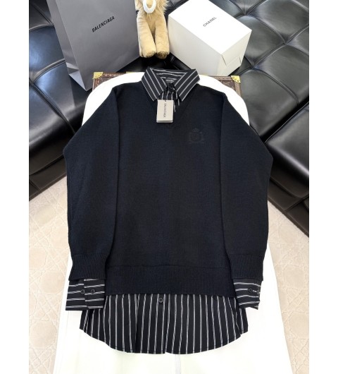 24FW 발렌시아가 스웨터 809508T1712 1000 Black [사이즈] S M L