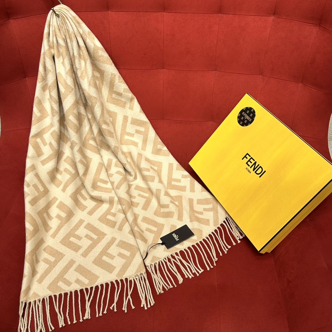 펜디 FENDI FF로고 캐시미어 머플러 170x45cm 캐시미어 100% #폭스샵