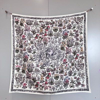 디올 Square 90 Millefiori Unicorn 실크 스퀘어 스카프 90x90cm 100% 실크
