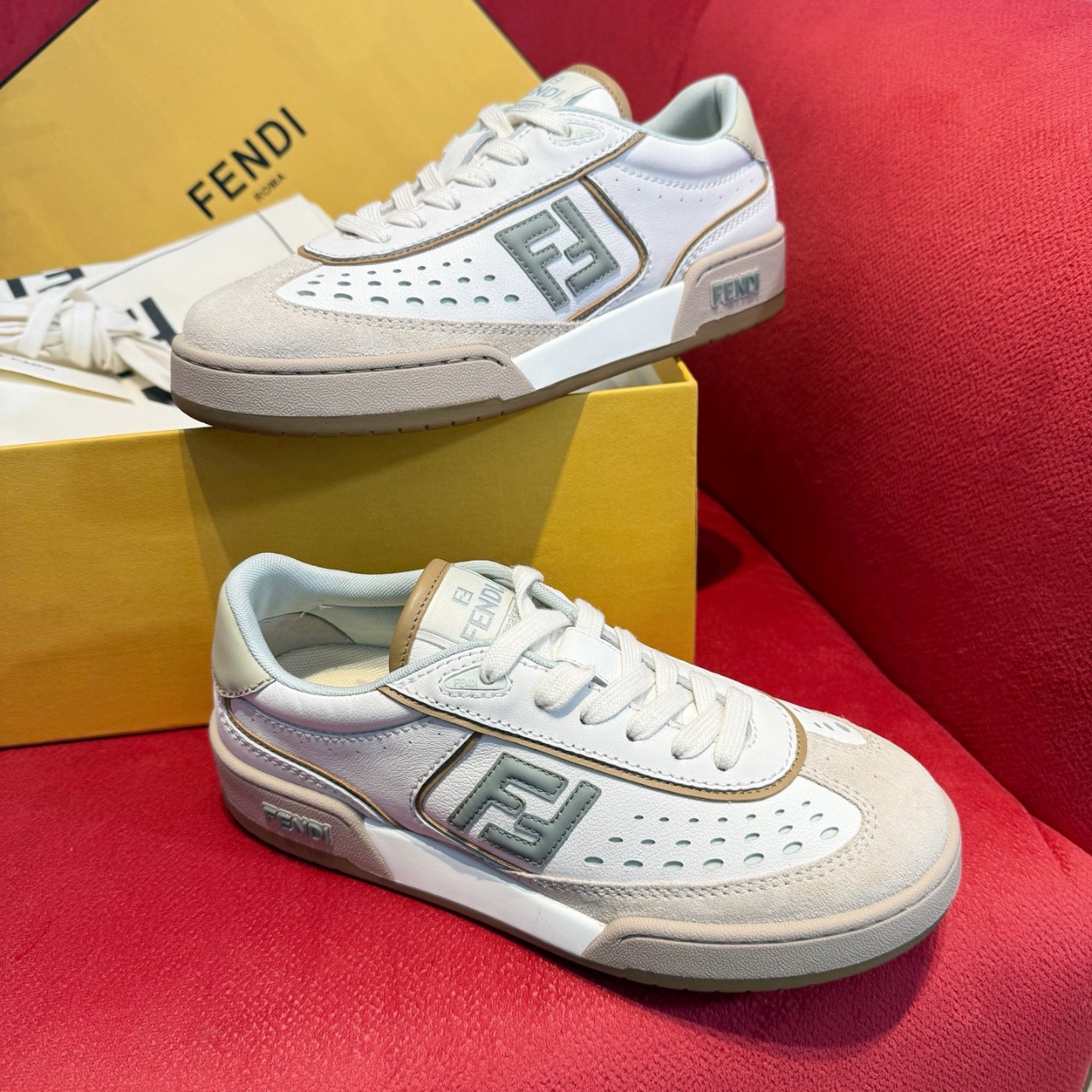 SS25 펜디 FENDI 매치 스니커즈 8E8670 ASB2F1RUX 35~40 굽 3.5cm