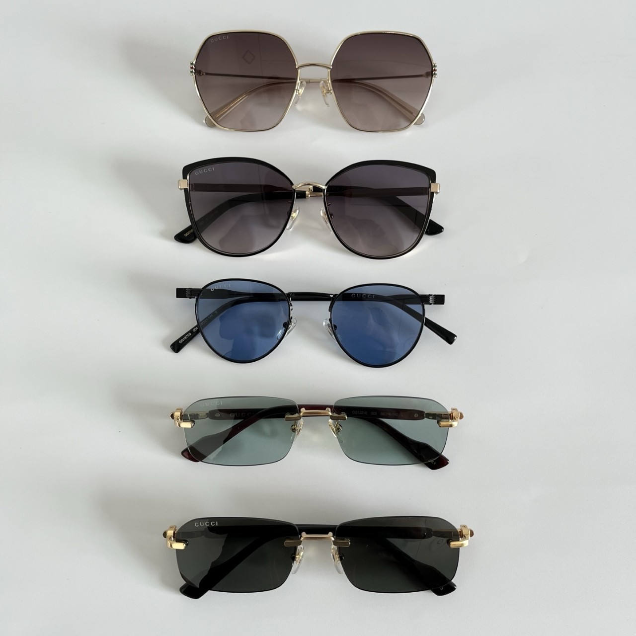 구찌 GUCCI 골드 버건디 림리스 선글라스 GG1221S, 구찌 선글라스 GG1285SA 다각형 명품 아시안핏 패션