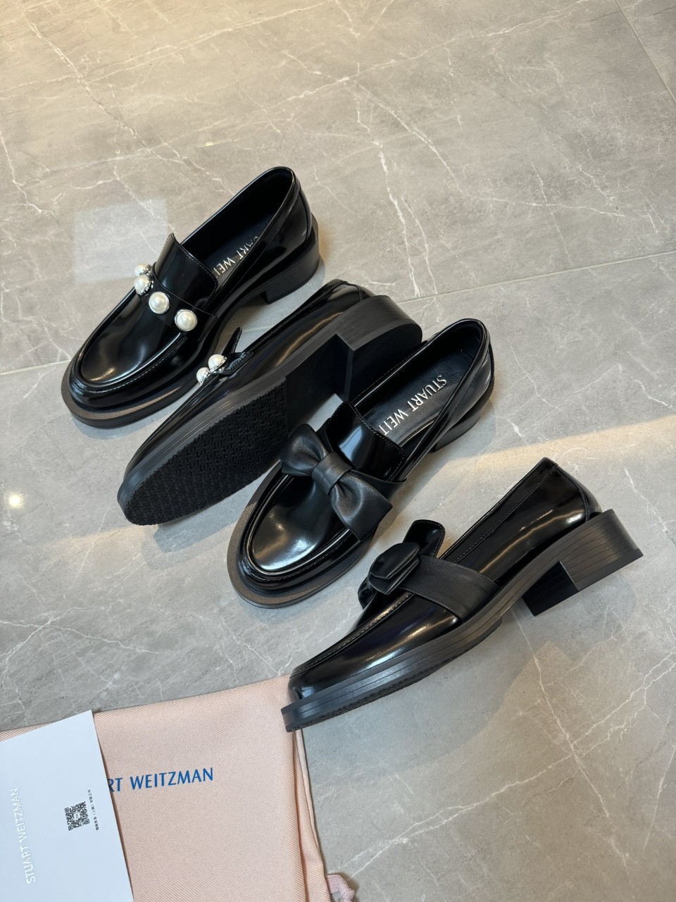 스튜어트 와이츠먼 엠마 보우 스카프 트윌리 가죽 로퍼 Stuart Weitzman Emma Bow Leather Loafer 1311133287 35~39
