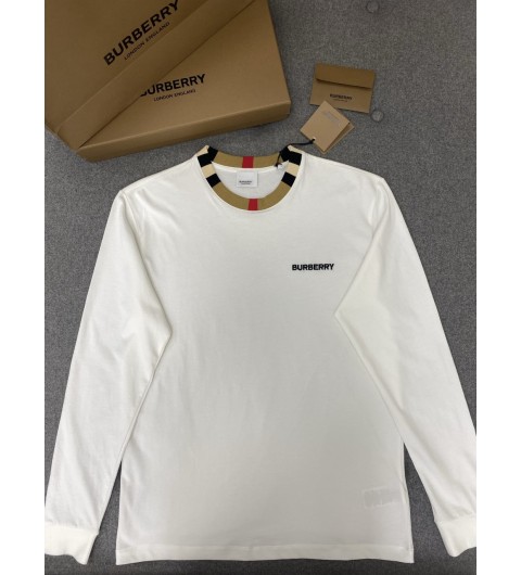 버버리 제이슨 체크 라운드넥 긴팔 티셔츠 8075188 2컬러 XS S M L