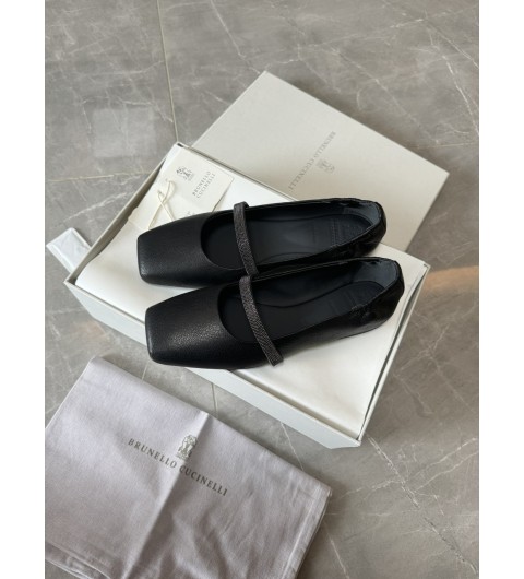 브루넬로 쿠치넬리 플랫 슈즈 MZORC2807C101 Black 35~40