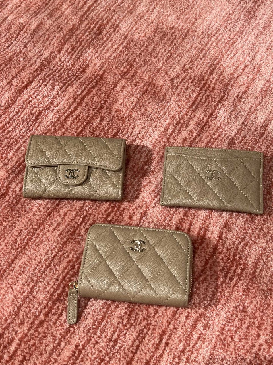 샤넬 CHANEL 클래식 클똑 지퍼돌이 카드지갑 카드홀더 카드슬롯 라이트그레이 #지존샵