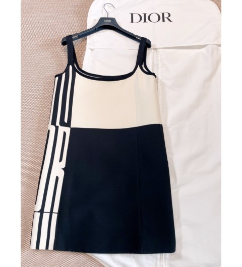 [DIOR] 디올 Dior Graphique 모티브 울실크 쇼트 드레스 521R83A1691 X9330 36 38 40 42