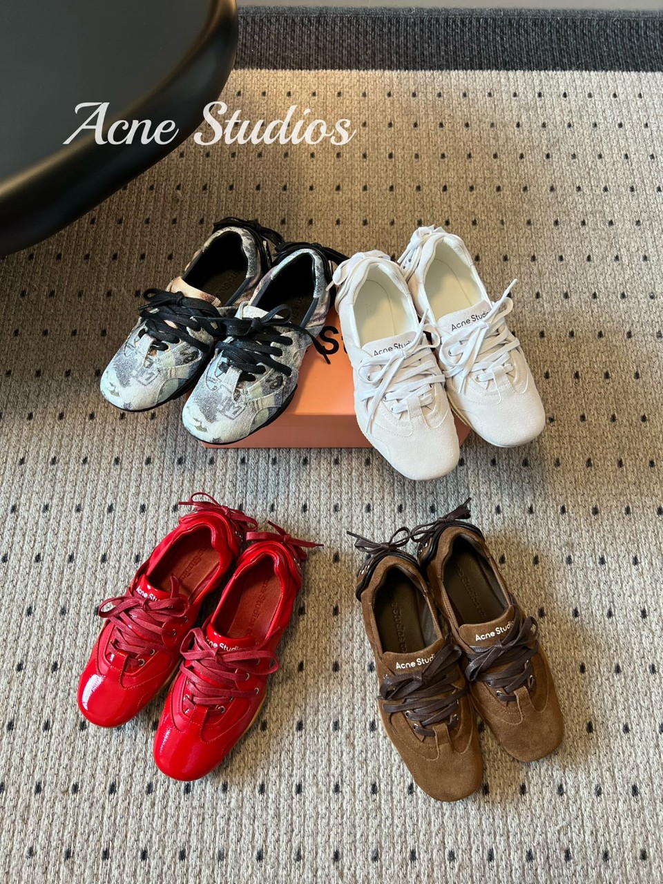 아크네 스튜디오 레이스업 레더 운동화 4컬러 FN-WN-SHOE000998 35~40