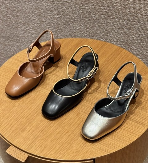 에르메스 카밀라 60힐 레더 하이힐 펌프스 브라운 Hermes Kamilla 60 pump - H251270Z1W 34~41