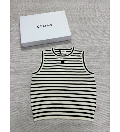 (셀린느) 울 트라이엄프 슬리브리스 마리니에르 ECRU/BLACK RY04W0101.60EB S M L #타지아