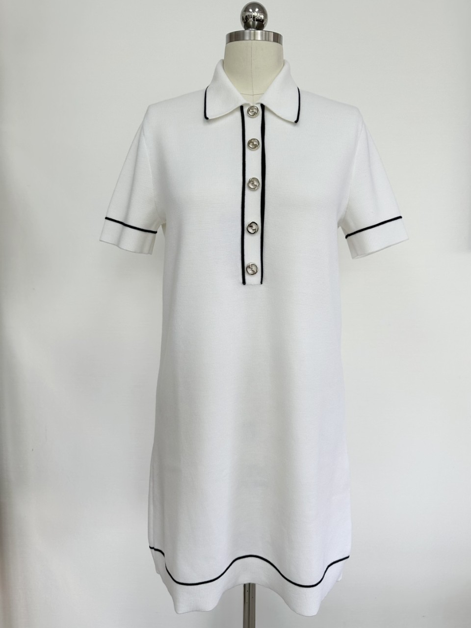 구찌 인터로킹 G 버튼 울 미니 원피스 1964976 S M L #타지아