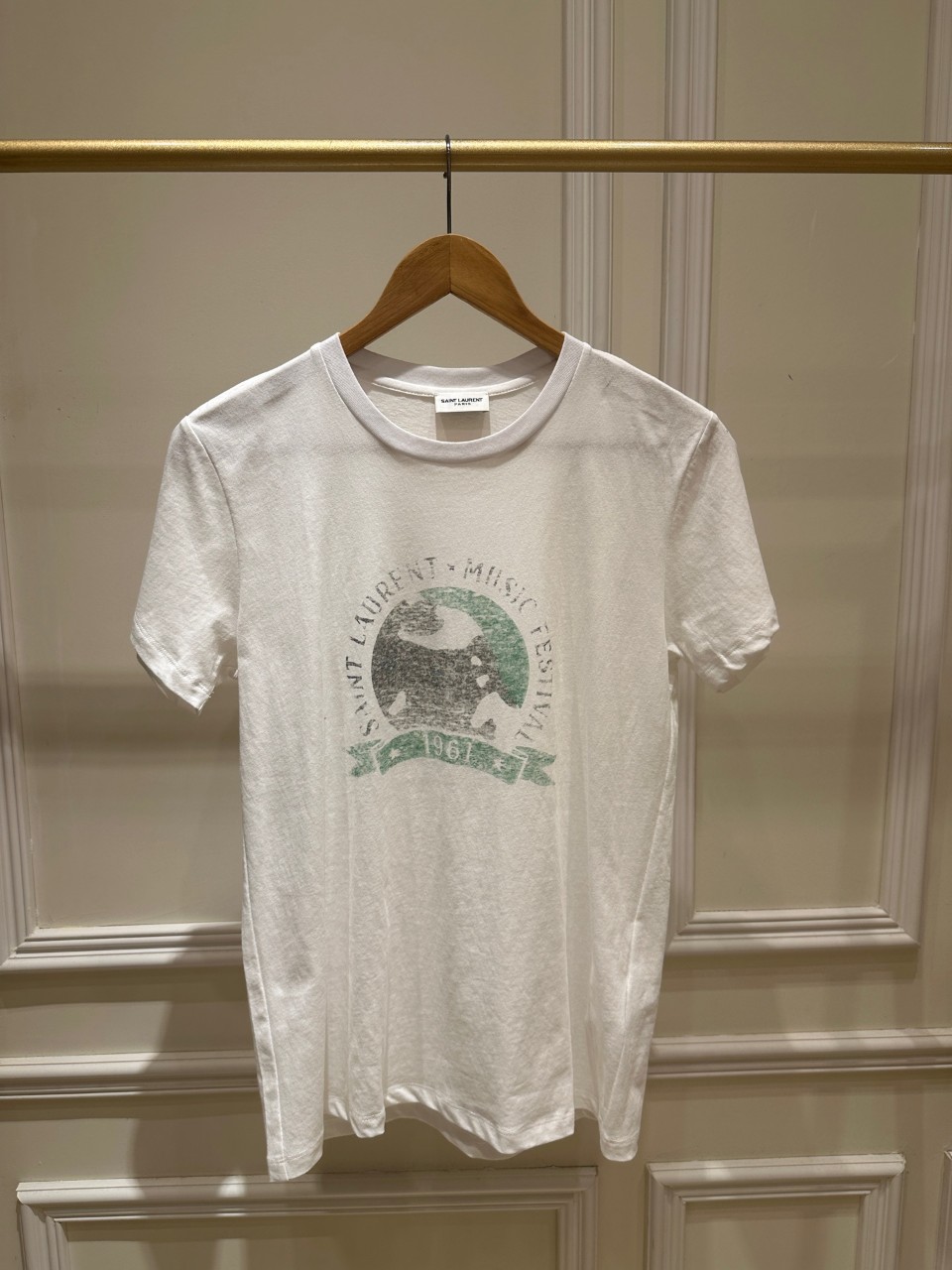 SAINT LAURENT 생로랑 반팔 티셔츠 817047Y37YJ9010 White S M L