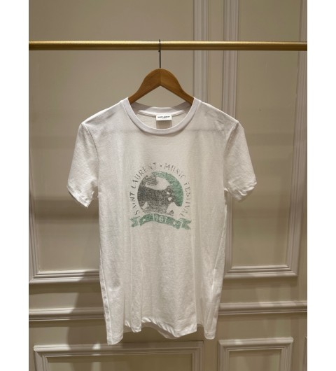 SAINT LAURENT 생로랑 반팔 티셔츠 817047Y37YJ9010 White S M L