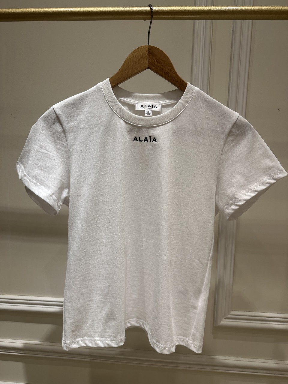 알라이아 반팔 티셔츠 AA9H04305J010CO White S M L