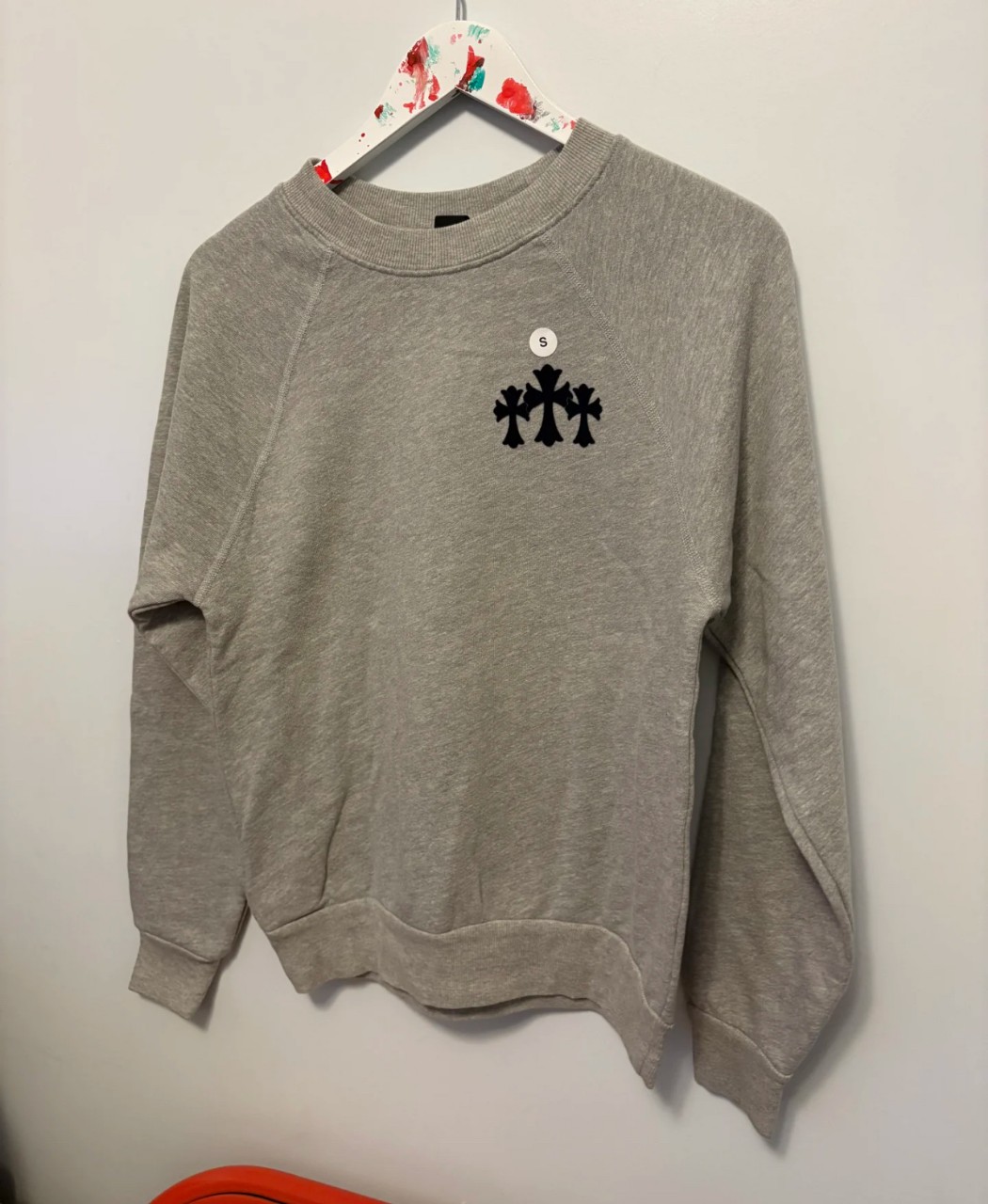 크롬하츠 Chrome Hearts 십자가 라운드 맨투맨 S M L