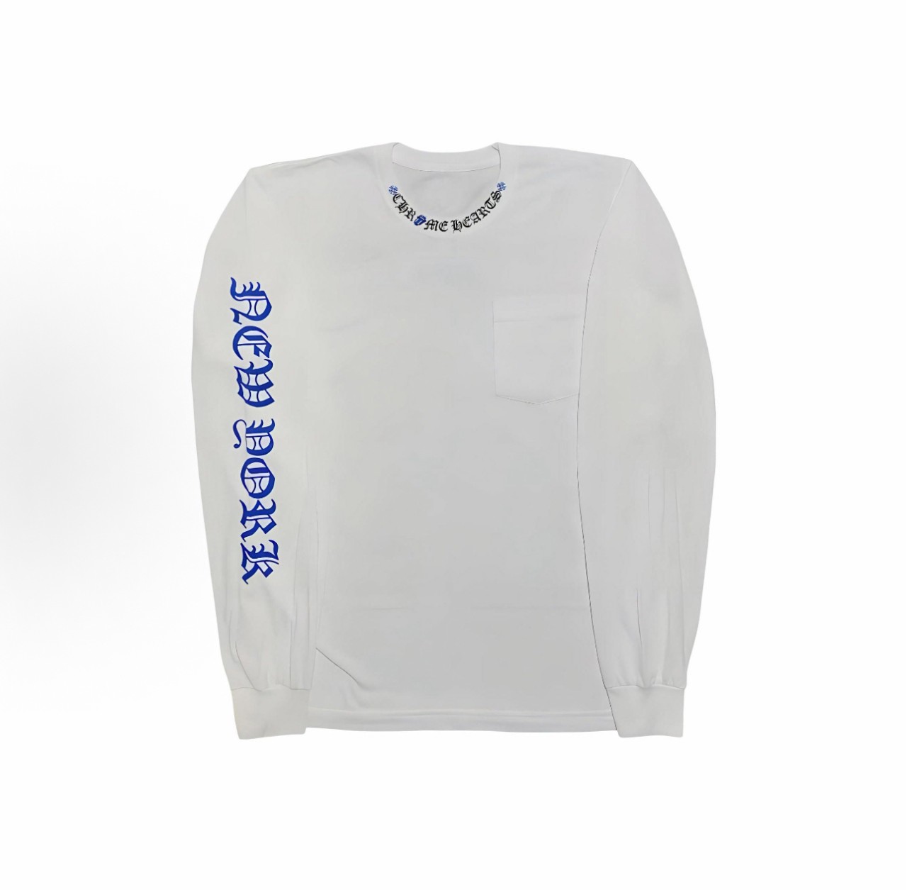 크롬하츠 롤링 스톤즈 2024 긴팔 티셔츠 화이트 블루 S M L XL