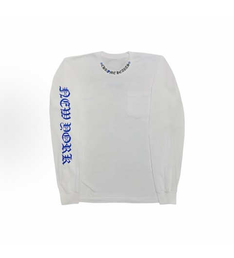 크롬하츠 롤링 스톤즈 2024 긴팔 티셔츠 화이트 블루 S M L XL