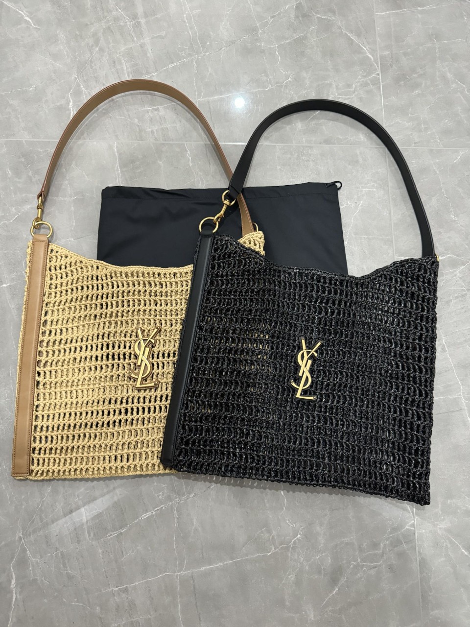 생로랑 SAINT LAURENT 옥살리스 크로셰 라피아 숄더백 37x40x3cm #vvip공장