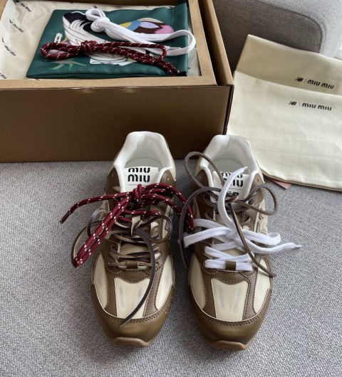 New Balance X Miu Miu 530 SL 테코 송아지 가죽 스니커즈 35~40