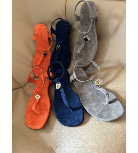 LOROPIANA 로로피아나 민딜 장식 스웨이드 샌들 35~41