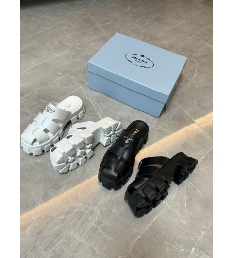 2025 프라다 1XX7510553LKK 샌들 샌달 슈즈 여성 1XX7510553LKKF0002 35~40 6.5cm