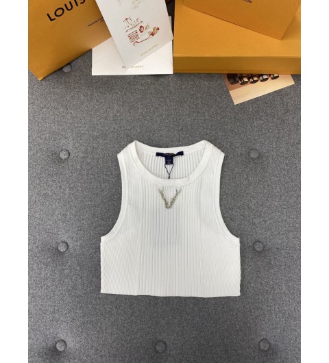 루이비통 LOUIS VUITTON LV 리브드 크롭 탑 S M L